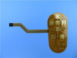 2 Layer Flexible Printed Circuit FPC Built On Polyimide With PI Stiffener and Immersion Gold for Capacitive Touch Screen