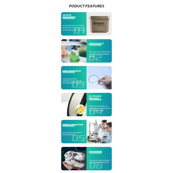 Factory wholesale PLA+ 3D Printer Filament White 1.75mm 1 KG 3D Printing Material