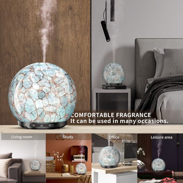 Glass 28ml/H 0.65A Ultrasonic Cool Mist Humidifier 200ml