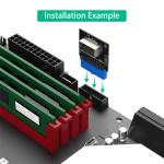 Upgrade Version Vertical USB 3.1 Front Panel Socket Key-A Type-E to USB 3.0
