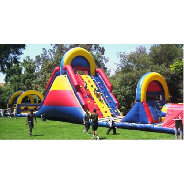 Climb Adult Inflatable Obstacle Course Durable PVC Tarpaulin For Fun
