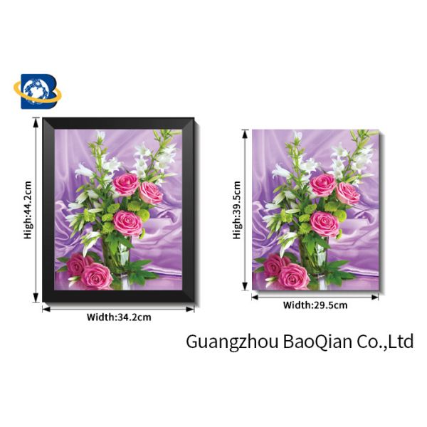 3d Flip Effect Picture With Frame Wall Hanging Of Four Season Tree / Beautiful Flower