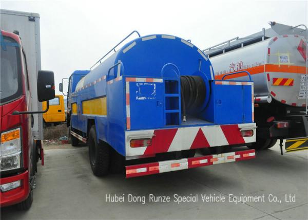 Cheap Stainless Steel Liquid Tank Truck / Water Tanker Truck With High Pressure Jetting Pump for sale