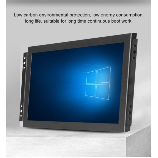 Polcd TFT LCD Display 10.1 Inch Industrial Touch Screen Monitor High Brightness IP65 Black