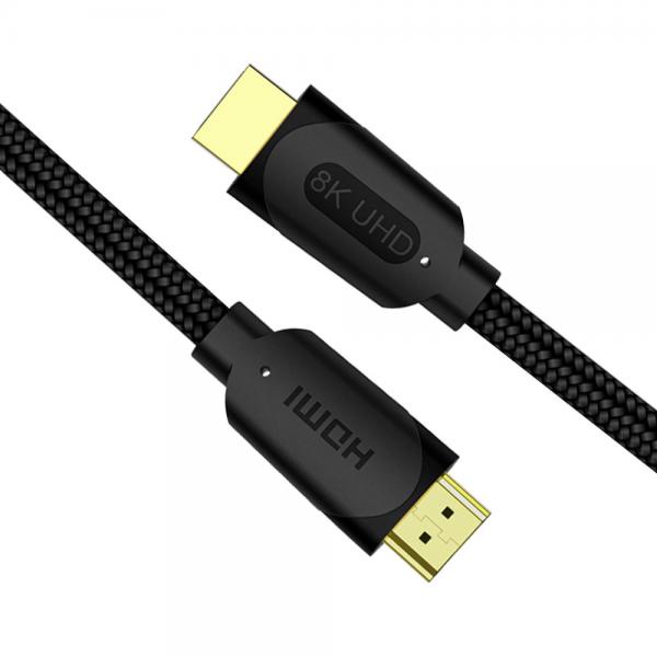 Gold Plated Connectors Premium HDMI Cable Velcro Ties 48Gbps For 4K 60Fps Apple TV
