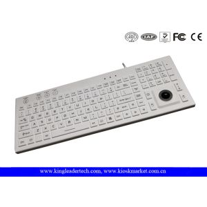 Custom CE FCC White Backlight Silicon Keyboard With Trackball
