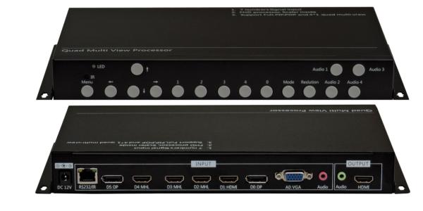 Cheap 7x1 Multiviewer Video Scaler Switcher , Audio Video Switcher With Remote for sale