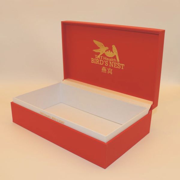 Clamshell Food Packing Boxes With Ribbon 25.5X15.5X8.5cm Size