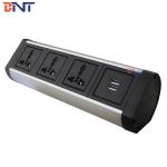BNT Movable type on desk socket supply with bracket clamp on table edge for