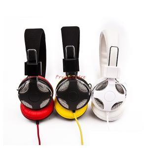 OEM learning headphone with sound reduction for language learner in red color in portable foldable design