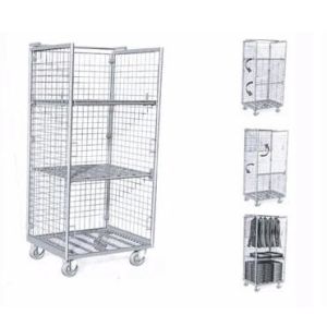 No Top Shelf Laundry Wire Utility Cart Three Mesh Layers With Hanger