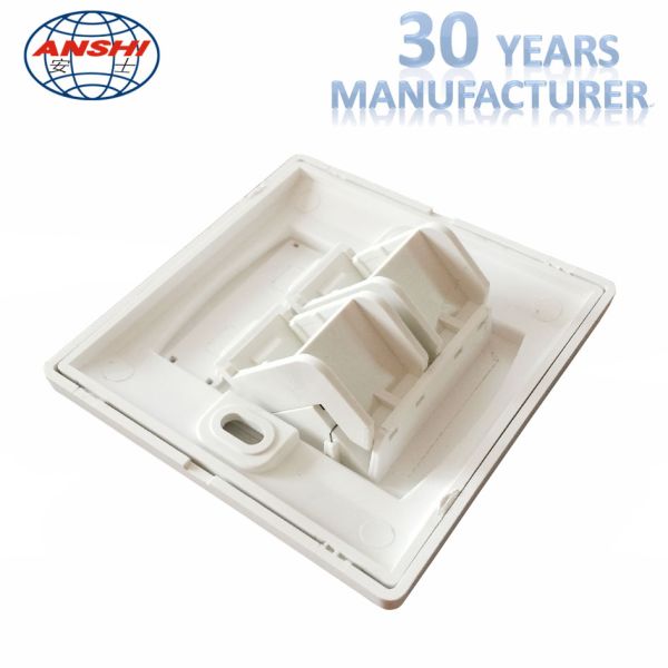 RJ45 Network Faceplate 2 Port 86 Type Wall Face Plate For Telephone / Workstation