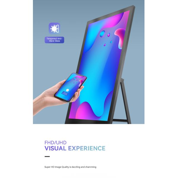 Movable Digital Indoor Poster Versatile , 32 43 49 55 65 Inch LCD Advertising Players