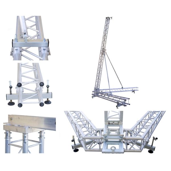 Concert Heavy Duty Truss A Shape , Line Array Truss Spigot / Screw Joint
