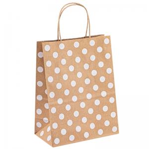 Best Recyclable Kraft Paper T Shirt Bags Custom Shopping Handle Paper Bag For Food wholesale