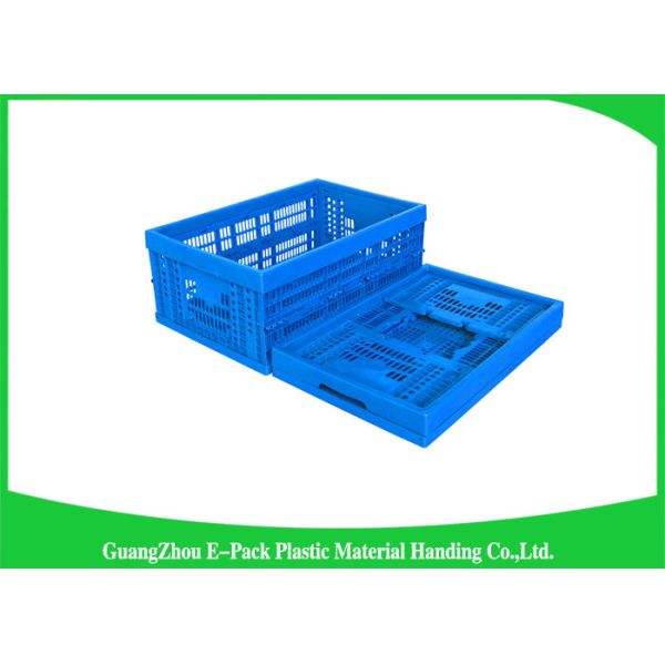 Household Stackable Folding Plastic Crates Space Saving Convenience Stores