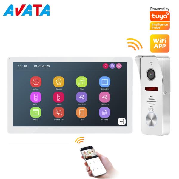 Cheap HD 10 Inches video door Intercom System Home Security Intercom wireless video intercom system for home for sale