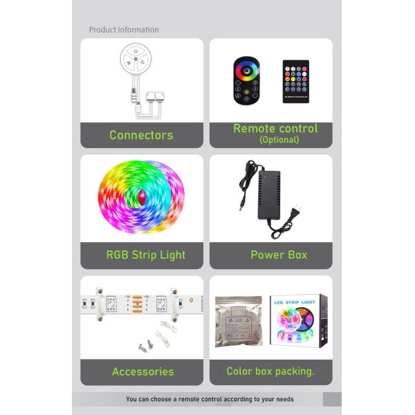 32.8ft RGB Smart LED Light Strip Music Sync Color Changing LED Strip Lights 7.2W/M