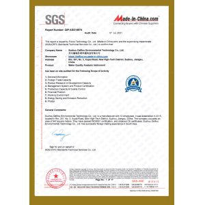 Suzhou Delfino Environmental Technology Co., Ltd. Certifications