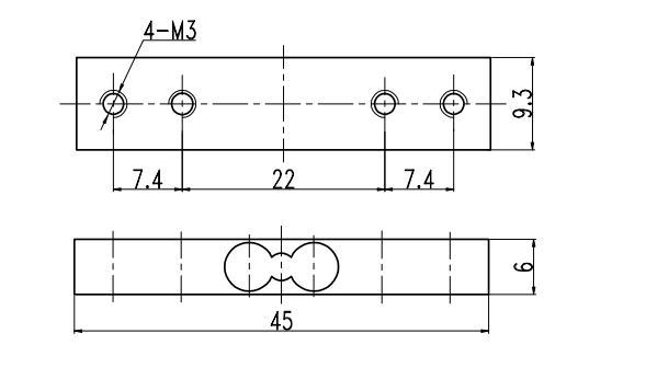 Parallel Beam Miniature Load Cell Alloy Aluminum Material Easy Installation