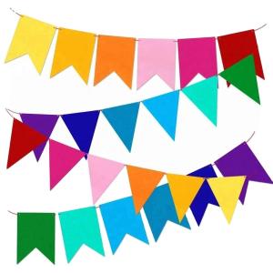 China Custom Flags 68D/100D Polyester Custom Mini Triangle String Flags on sale