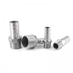 Best SS316 SS304 Stainless Steel Pipe Fitting Connector Casting NPT BSPT Hex Hose Nipple wholesale