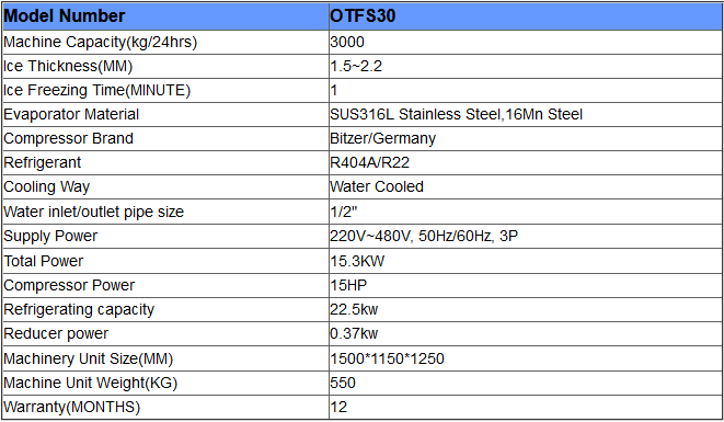 3Ton Seawater Flake Ice Machine Fishery Boats Flake Ice Making Machine German Bitzer Compressor