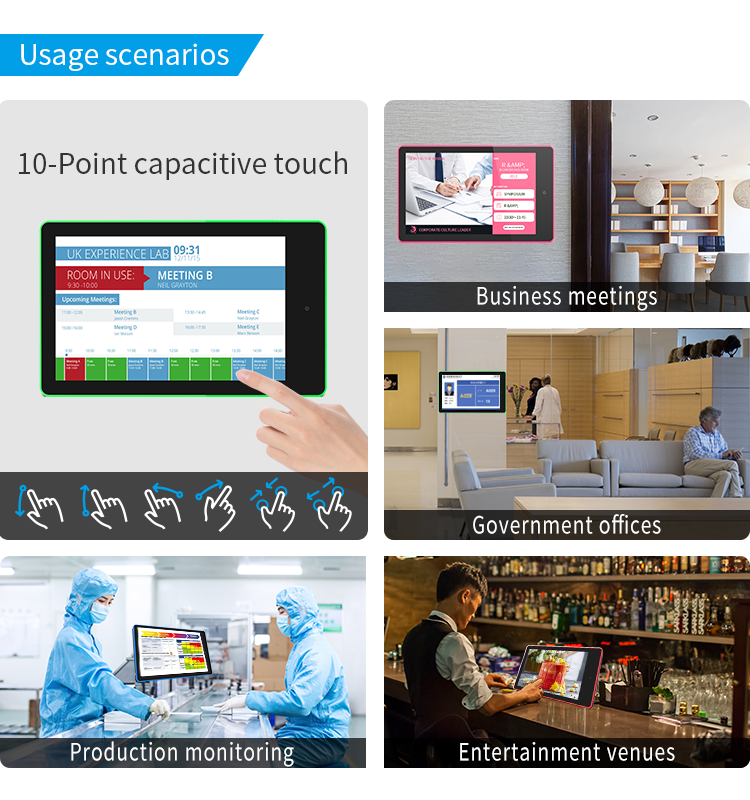 10.1 Inch POE Meeting Room Tablet with LED Light Bar