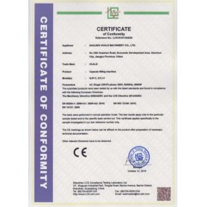WENZHOU HUALE MACHINERY CO.,LTD Certifications