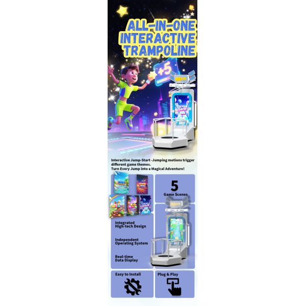 43" PK Mode Trampoline Interactive Game System For Shopping Malls