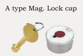 1108 Magnetic Lockable Brass Valve Multi-turn Metal to Metal Stop Type F x F Threaded with Three Lock Caps for Option