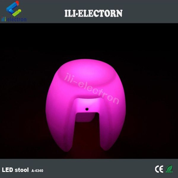 Colorful LED Glow Furniture , Bar Stacking Illuminated Stool Rechargeable