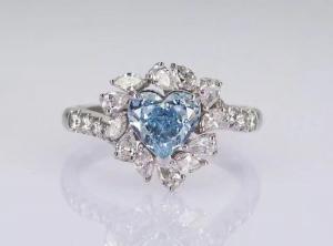 Best Lab Diamond Jewelry engagement ring wedding ring blue heart diamond loose synthetic diamonds wholesale