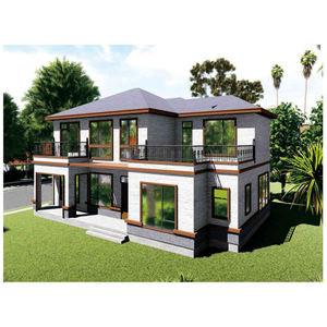 China Light Weight Steel Frame Villa Prefabricated Container With Sandwich Panel Door on sale