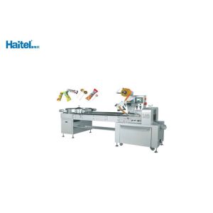 Best Servo Motor Lollipop Candy Horizontal Flow Pack Machine Film Saving wholesale