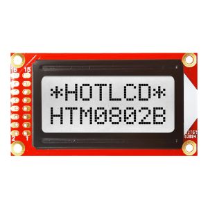 8x2 Character LCD | FSTN + Gray Display with White Side Backlight ST7066U