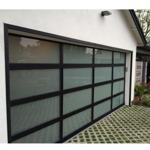 Best Wind Resistance Insulated Glass Garage Doors , Aluminum modern security sectional automatic wholesale