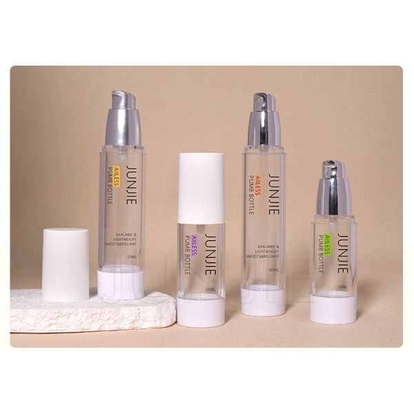 15ml 30ml 50ml Airless Pump Bottle with Sliver Pumb PP Vacuum Cosmetic Lotion Cream Bottles Packaging