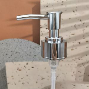 Best ABS 1cc Chrome Plating Hand Pump Silver Liquid Soap Shampoo Dispenser Pump With Cilp wholesale