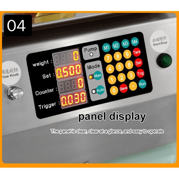 Automatic Weighing Liquid Filling Machine English Show Board For Viscous Paste without particles inside