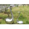 Handmade Swan Stainless Steel Animal Garden Ornaments With Surface Polished for sale