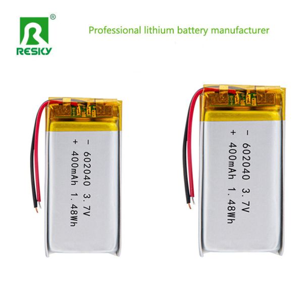 Solar Lithium Polymer Battery Cell 602040 450mAh 3.7V Rechargeable Lipo Battery Pack