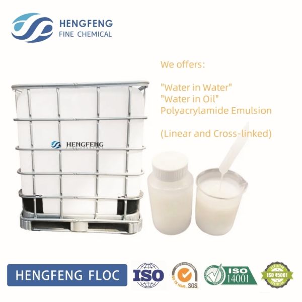 O/W Retention Aid Polyacrylamide For Paper Making To Improve Fibre Retention