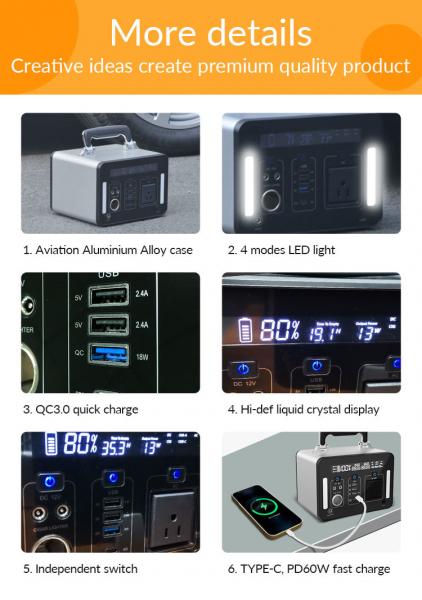 300wh 80Ah Portable 12v Power Supply For Camping