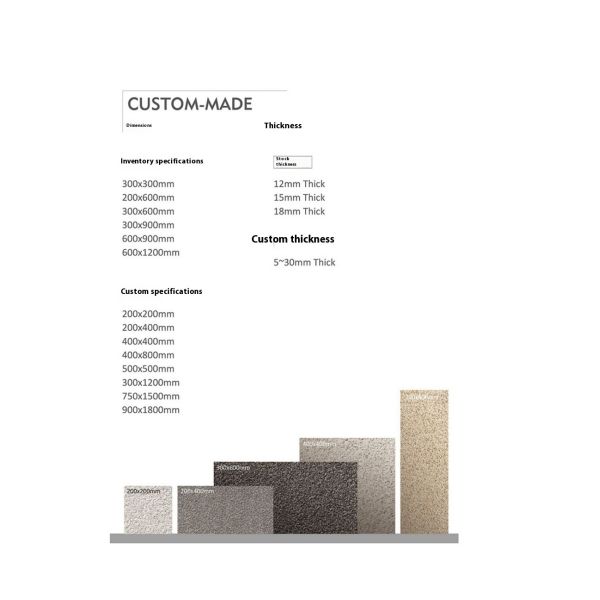 600x600mm Bush-Hammered Porcelain Tile for Outdoor Paving