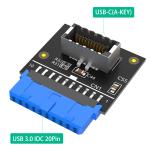Upgrade Version Vertical USB 3.1 Front Panel Socket Key-A Type-E to USB 3.0