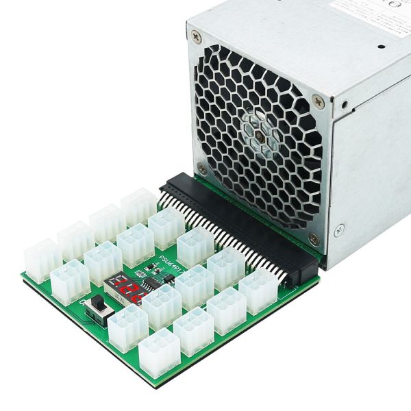 ATX 17x 6Pin Power Supply Breakout Board Adapter Converter 12V For FUJITSU DPS-800GB