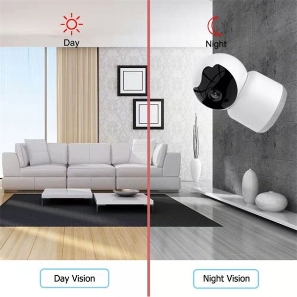 3.0MP Tuya Smart Camera H.265 Home Video Monitoring System White
