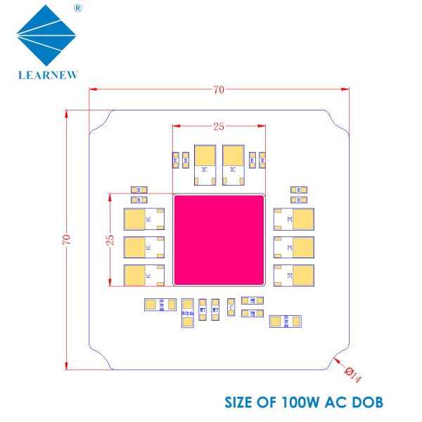 380nm 840nm Chip LED COB Full Spectrum 220V 100W Grow Light LED COB
