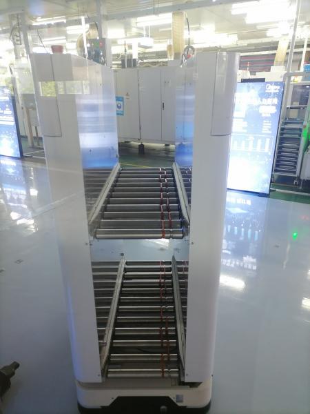 Cheap Control And Drived AMR Robot With Two Layer Conveyor Customized Durability Motor And Reducer Drive for sale